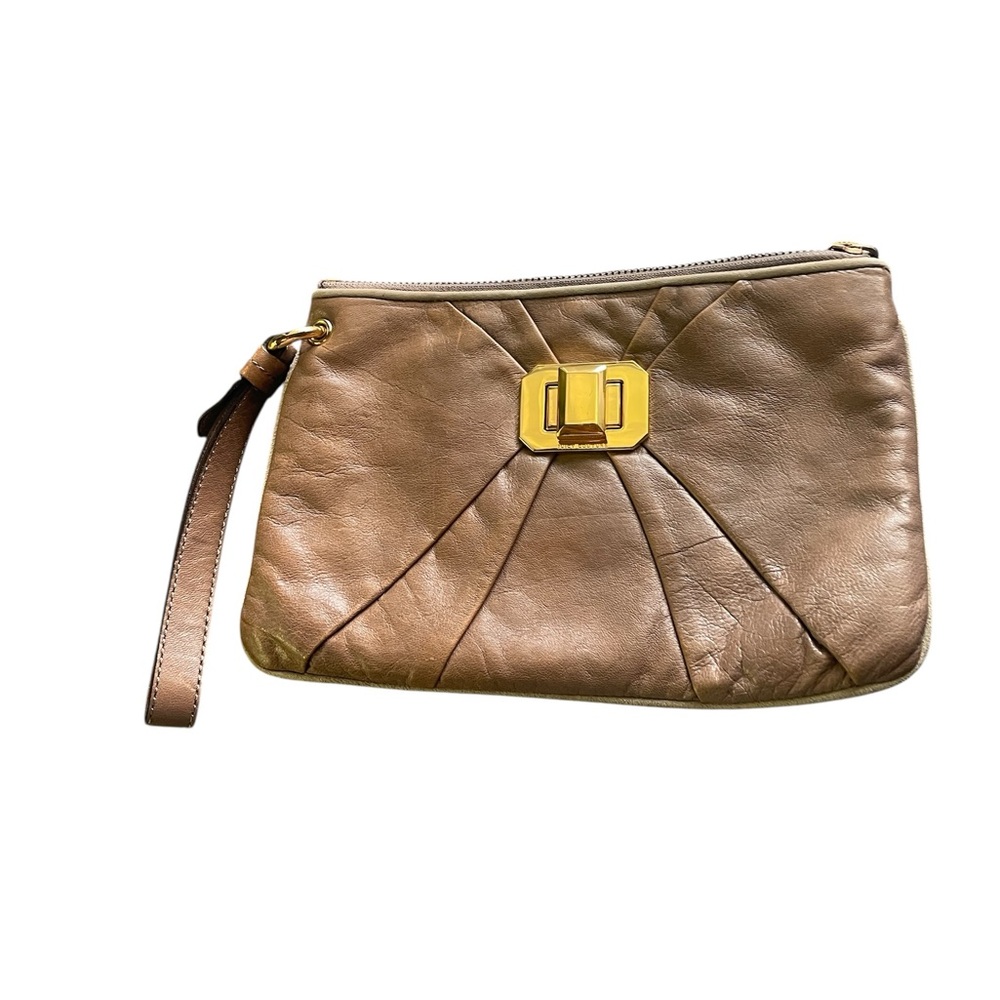 Juicy couture Brown Leather Wristlet 9 X 6 inches